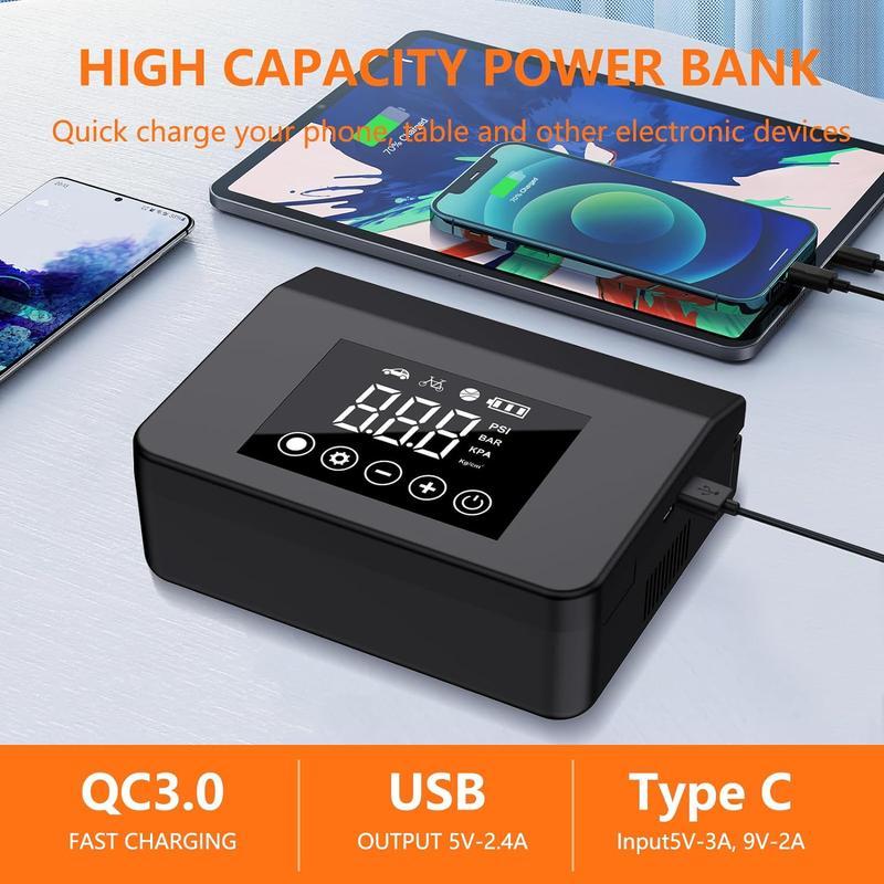 Portable Car Jump Starter with Air Compressor