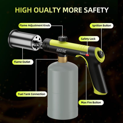 Powerful Propane  Torch , Adjustable Blow Torch for Sous Vide, BBQ, Campfire