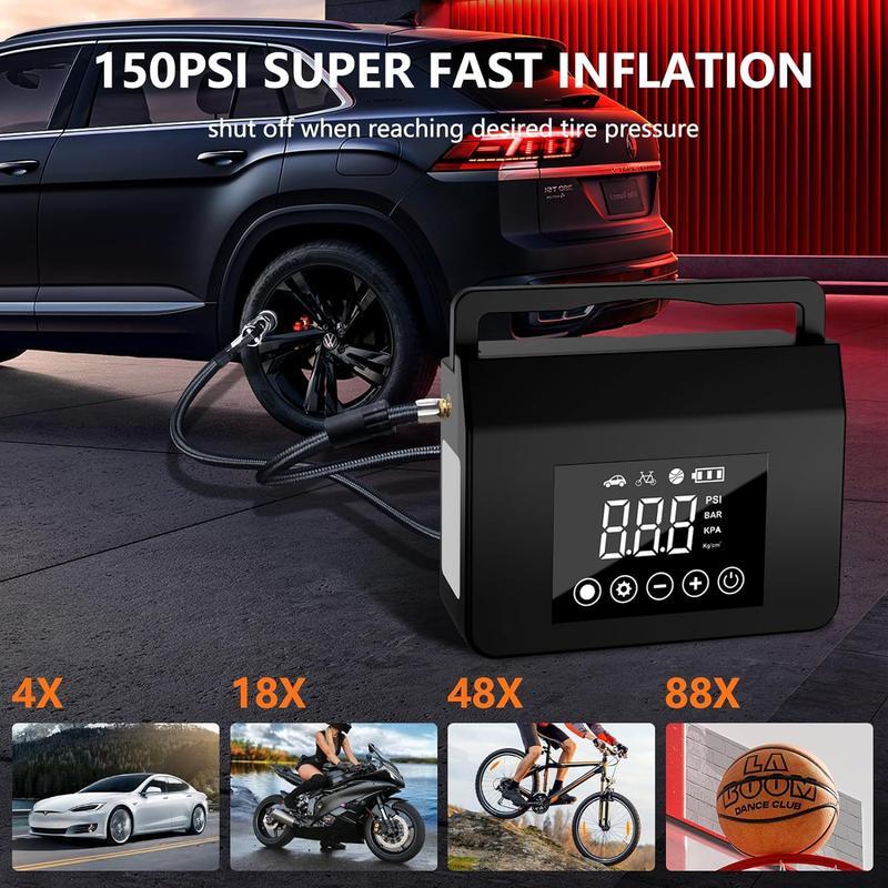 Portable Car Jump Starter with Air Compressor