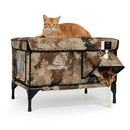 2025 Tall Classic Box Heated Cat House With Camera – Large