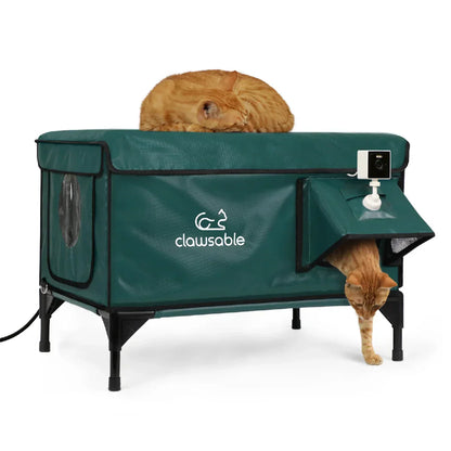 2025 Tall Classic Box Heated Cat House With Camera – Large