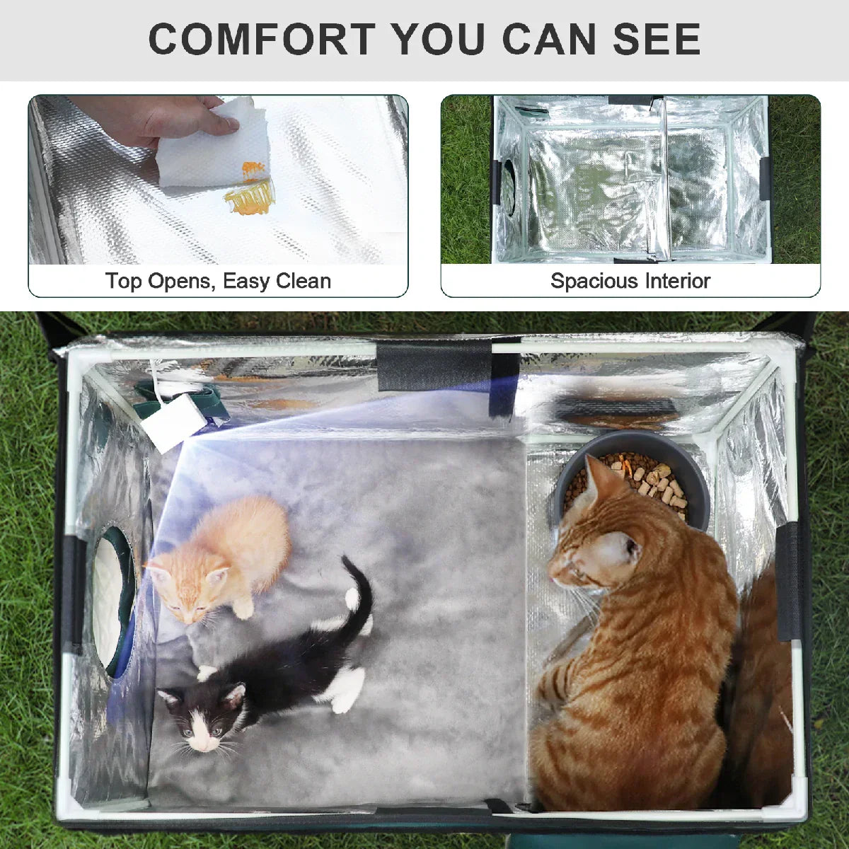 2025 Tall Classic Box Heated Cat House With Camera – Large