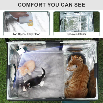 2025 Tall Classic Box Heated Cat House With Camera – Large